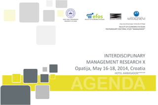 IMR Conference 2014 - Agenda