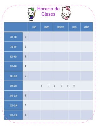 Horario de
Clases
 
