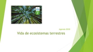 Agenda 2030
Vida de ecosistemas terrestres
 