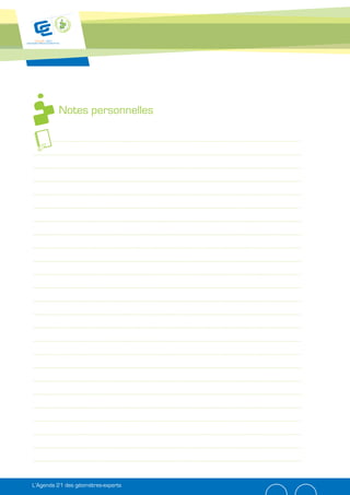 Notes personnelles




L’Agenda 21 des géomètres-experts
 