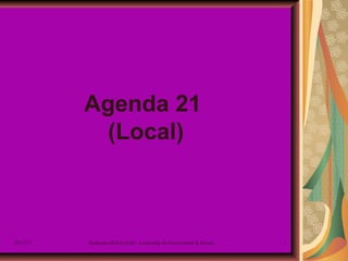 Agenda 21  (Local) 