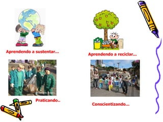 Aprendendo a sustentar... Aprendendo a reciclar... Praticando.. Conscientizando...