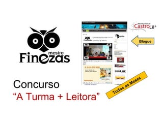 Concurso  “ A Turma + Leitora” Blogue Todos os Meses 