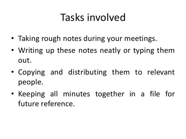 agenda and meeting minutes