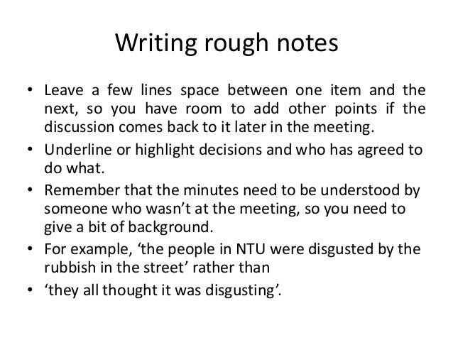 agenda and meeting minutes