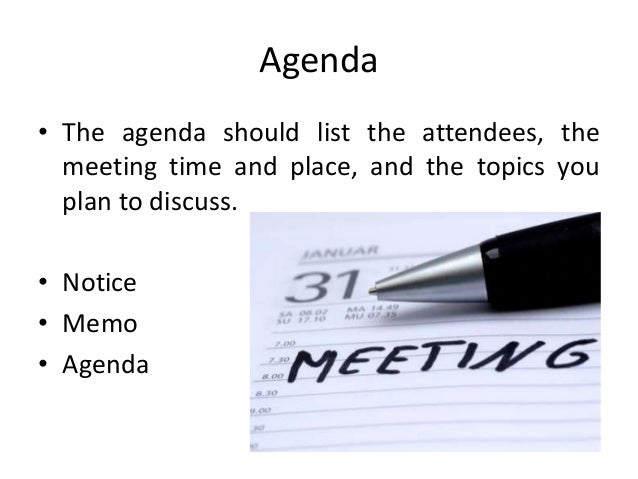 how to write an agenda for meeting