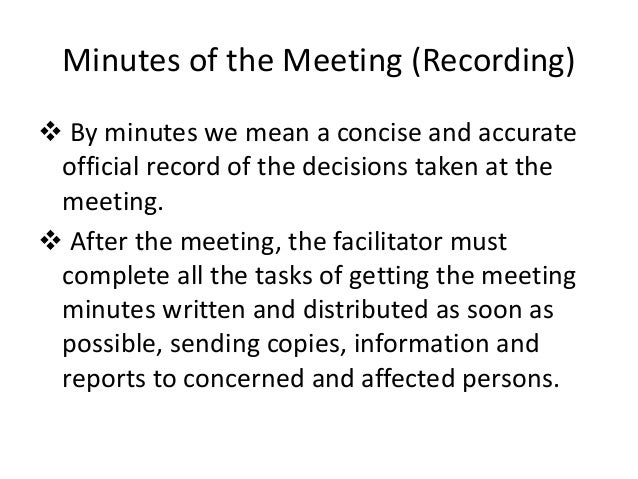 recording minutes