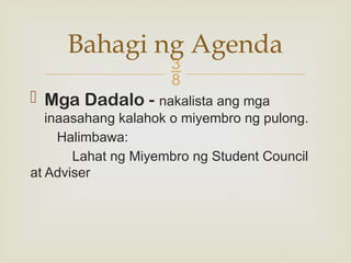 Agenda at Memorandum sa piling larang fil | PPTX