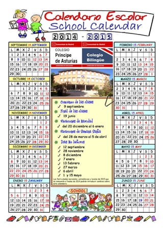 Calendario 2014 15