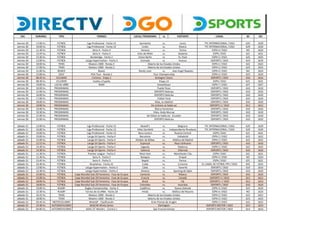 DIA HORARIO TIPO TORNEO LOCAL/ PROGRAMA vs VISITANTE CANAL SD HD
viernes 30 17:00 hs. FÚTBOL Liga Profesional - Fecha 13 S...
