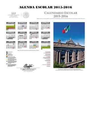 AGENDA ESCOLAR 2015-2016
 