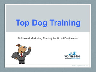 Top Dog Training Sales and Marketing Training for Small Businesses Working Dog Multimedia, Inc. 1 