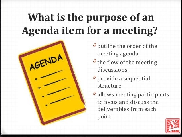 an agenda