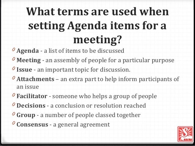 what is an agenda agenda item for a meeting what is an agenda agenda item for a meeting