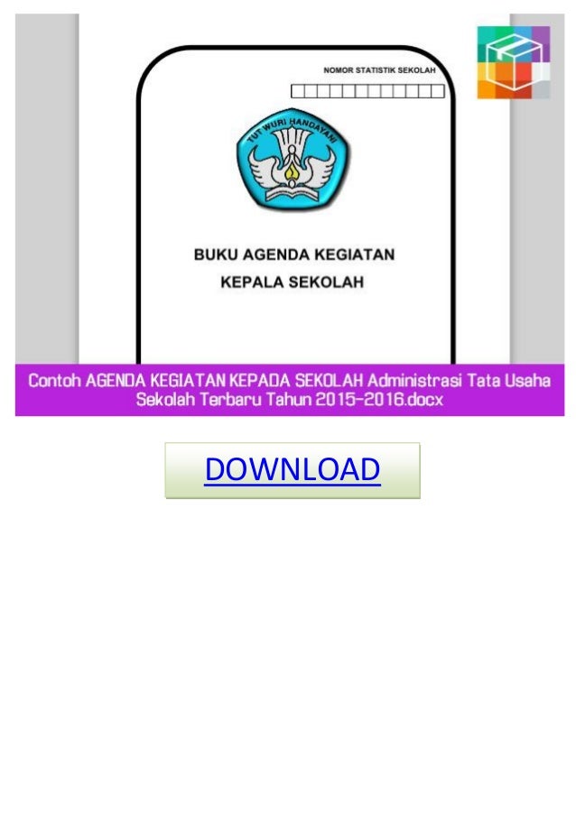 Agenda kegiatan kepala sekolah administrasi tata usaha