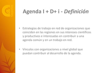 De la Agenda Nacional de I+D+i a la Gestión del SNCTA