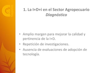 De la Agenda Nacional de I+D+i a la Gestión del SNCTA