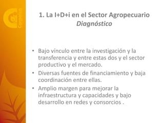 De la Agenda Nacional de I+D+i a la Gestión del SNCTA