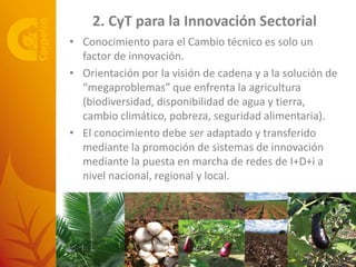 De la Agenda Nacional de I+D+i a la Gestión del SNCTA