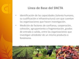 De la Agenda Nacional de I+D+i a la Gestión del SNCTA