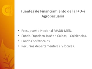 De la Agenda Nacional de I+D+i a la Gestión del SNCTA