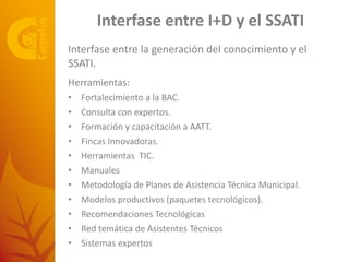 De la Agenda Nacional de I+D+i a la Gestión del SNCTA