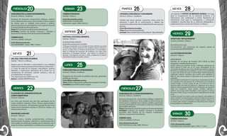 MIÉRCOLES

20

SÁBADO

23

MARTES

26

HABLEMOS DE LA ZONA NORORIENTAL

CINEMA PARADISO

CÁTEDRA CONCIENCIA Y CON DEBATE

General / 5:00 p.m. / Auditorio

Familiar / 4:00 p.m.

General / 5:00 p.m. / Auditorio

Escenario de ilustración, conocimiento, diálogo y opinión
en los habitantes de la zona 1 de la ciudad, en torno a temas
de interés para su realidad socio-cultural y política,
generando procesos participativos como ejercicio base de
un desarrollo democrático del sector.
Tema: POT y cinturón verde de la zona Nororiental.
Invitados: Comités de Gestión Comunas 1, Revisión y
Ajuste al POT, Veeduría Plan de Desarrollo de Medellín.

Ciclo: Alcanzando sueños
PONYO EN EL ACANTILADO
(Animación. Japón. 2008.100 min.)

Cátedra que busca generar conciencia crítica entre los
asistentes a partir de la confrontación y debate con
argumentos sobre temas de actualidad desde varios puntos
de vista.
Ciclo: Movimientos Sociales
Tema: Movimientos Estudiantiles
Invitado: Mesa Amplia Nacional Estudiantil - Mane Medellín

CINEMA AZUL

FESTIVAL CULTURAL INFANTIL

DOMINGO

24

Jóvenes y adultos / 6:30 p.m.

EL BOSQUE ENCANTADO.
Aeroteatro pulsaciones coloridas

JUEVES

21

22

CLAUSURA DE JORNADA ESCOLAR
COMPLEMENTARIA
General / 3:00 p.m.
Los niños que durante este año han participado de los
cuatro módulos: Capoeira, Clown, Pintura experimental y
Fomento a la Lectura, del programa Jornada Escolar en las
Instituciones Educativas vecinas al CDCM los invitan a su
clausura de procesos.

BAZAR DE LA MUJER
General / 7:00 p.m.
Toldos, música, comida, presentaciones artísticas y
representantes de grupos, colectivos y corporaciones de la
comunidad y la ciudad que trabajan por los derechos de la
mujer. En el marco del día de la no violencia contra la mujer.

12

29

LA CULTURA EN ESCENA
General / 7:00 p.m.

UN, DOS, TRES POR LOS NIÑOS

VIERNES

VIERNES

No maltrato a la mujer
Conversatorio con colectivos de mujeres previo al
lanzamiento de MITAD BONITA

"El Bosque encantado” es un montaje de teatro infantil y para toda
la familia que integra narración oral, acrobacia, danza, máscaras y
zancos. La obra hace un llamado de protección a la naturaleza y
tiene un enfoque de resolución de conflictos; con todos estos
elementos se entretejen historias que colman el asombro, la
fantasía, y el imaginario de niños y niñas, y despiertan el espíritu
infantil adormecido en el público adulto.

LUNES

¿Ya visitaste el CENTRO DE MEMORIA BARRIAL? Un lugar
para la recuperación de la memoria histórica y la
información oral, audiovisual y escrita. Plataforma de
información local para la investigación y orientación
ciudadana. Consulta libre de su colección bibliográfica y
audiovisual, lunes a viernes de 2:30 p.m. a 6:30 p.m.

Jóvenes y Adultos / 4:00 p.m

MITAD BONITA
Ganador de Las Becas de Creación 2013 CDCM en Artes
integradas, modalidad performance.

Infantil / 1:00 p.m. a 3:00 p.m.
Espacio para la diversión y acercamiento a las múltiples
expresiones artísticas para la primera infancia (niños entre 1
y 6 años de edad de los Hogares comunitarios, jardines
infantiles e Instituciones Educativas de la Zona) con un
componente de animación cultural- artística y otro de
actividad lúdico-recreativa.
*Inscripción previa: 2136010 ext. 103
Apoya: Ludoteka INDER Moravia

28

APERTURA “MITAD BONITA”

Familiar / 3:00 p.m.

Ciclo: Directoras de cine
SALAAM BOMBAY (India. 1988. 110 min.)

JUEVES

25

FOROS EN PÚBLICO APRENDEMOS
General / 7:00 p.m. / Auditorio
Programas de formación de públicos tipo foro, generador
de diálogos de saber.
Ciclo: Mujer realidades y retos.
Tema: Mujeres: Negociación política para la paz de Colombia.
Invitados: Ruta Pacifica de las mujeres.

MIÉRCOLES

27

HABLEMOS DE LA ZONA NORORIENTAL
General / 5:00 p.m. / Auditorio
Escenario de ilustración, conocimiento, diálogo y opinión en
los habitantes de la zona 1 de la ciudad, en torno a temas de
interés para su realidad socio-cultural y política, generando
procesos participativos como ejercicio base de un desarrollo
democrático del sector.
Tema: Organización social de mujeres en la zona nororiental.
Invitados: Colectivo de mujeres Comuna 4, Fundación
SumaPax, Ruta Pacifica de las mujeres, Corporación
Talentos, Corporación Convivamos.

CINEMA AZUL
Jóvenes y Adultos / 6:30 p.m.
Ciclo: Directoras de cine
FISH TANK (Reino Unido. 2009. 120 min.)

Puesta creativa que pretende mostrar a diferentes poblaciones de
forma especial lo bello que es ser mujer, desarraigarse de los
sinnúmeros de adjetivos que se han utilizado para referirse al género
femenino, a su expresión y vivir cotidiano, a su ser y actuar, abandonar
un poco esas formas de mirar la esencia Mujer desde perspectivas
patriarcales, satíricas, sarcásticas que muchas veces ridiculizan lo
bello de esta esencia diversa e importante en la construcción de
realidades.
Esta actividad se desarrolla en el marco de la conmemoración del 25
de noviembre Día Internacional de la Eliminación de la Violencia
contra la Mujer, y es que a pesar de que es un día en el que se
denuncia todos esos tipos de violencias y vejámenes de los que es
objeto la mujer, la propuesta del Colectivo, es destacar que a pesar de
todas esas condiciones, sesgos sociales, mentales, culturales y
políticos, que aunque exista inequidad, y otros aspectos, la esencia
femenina es bella, única y necesaria para el emprendimiento de toda
lucha.
Partiendo de que “Las mujeres somos la mitad de cada pueblo”, se
quiere visibilizar con esta propuesta artística lo bello que encierra el
ser femenino, con sus características, energías propias y diversas, es
un espacio para construir y resignificar la importancia de la mujer en
la humanidad, de esa Mitad Bonita.

SÁBADO

30

CINEMA PARADISO
Familiar / 4:00 p.m.
Ciclo: Alcanzando sueños
SUSURROS DEL CORAZÓN (Japón. 1995. 111 min.)

13

 