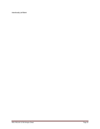 Intentionally Left Blank




RFB: PRO-06-12/108 Arlington Street   Page 24
 