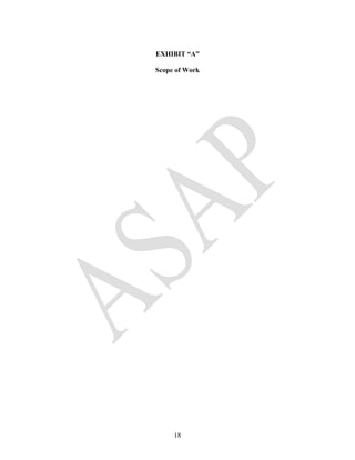 EXHIBIT “A”

Scope of Work




     18
 