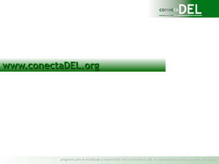www.conectaDEL.org programa para la enseñanza y observación del conocimiento DEL en comunidad en Latino America y el Caribe  