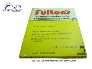 ACETATO FULTONS X100 PARA FOTOCOPIADORA 
