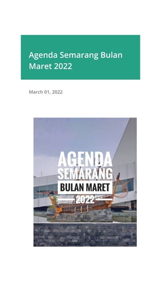 Agenda Semarang Bulan Maret 2022