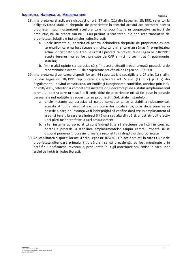 Agenda Seminar Fond Funciar