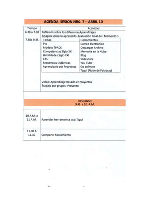 Agenda sesion 7