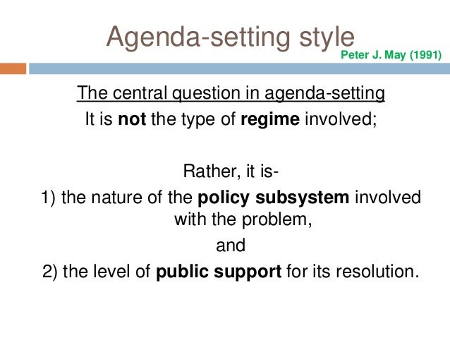 agenda setting definition