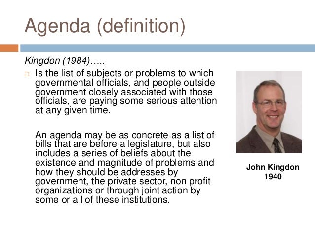 agenda setting definition