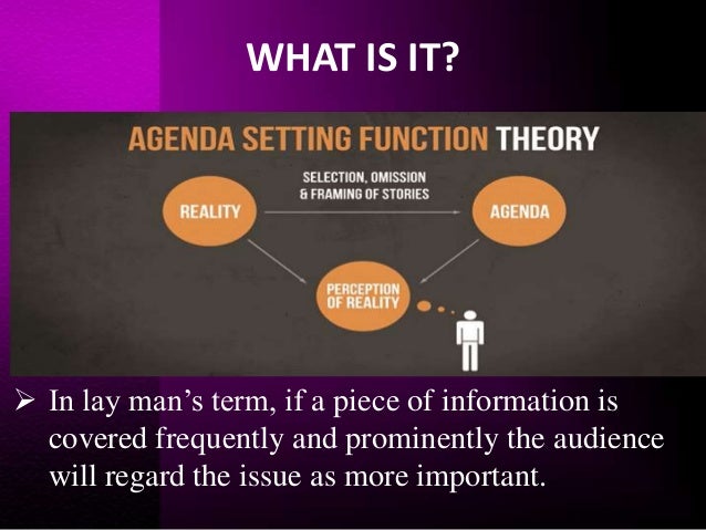 agenda setting theory the world outside International agenda-building and agenda-setting locating the corporate agenda in agenda-setting theory ', ` the media outside and the pictures in our heads: . agenda setting theory the world outside International agenda-building and agenda-setting locating the corporate agenda in agenda-setting theory ', ` the media outside and the pictures in our heads: .