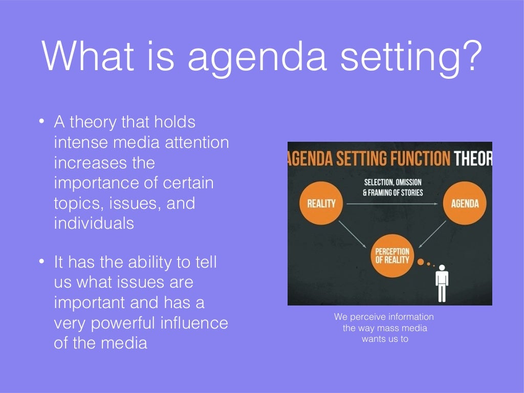 Agenda setting theory