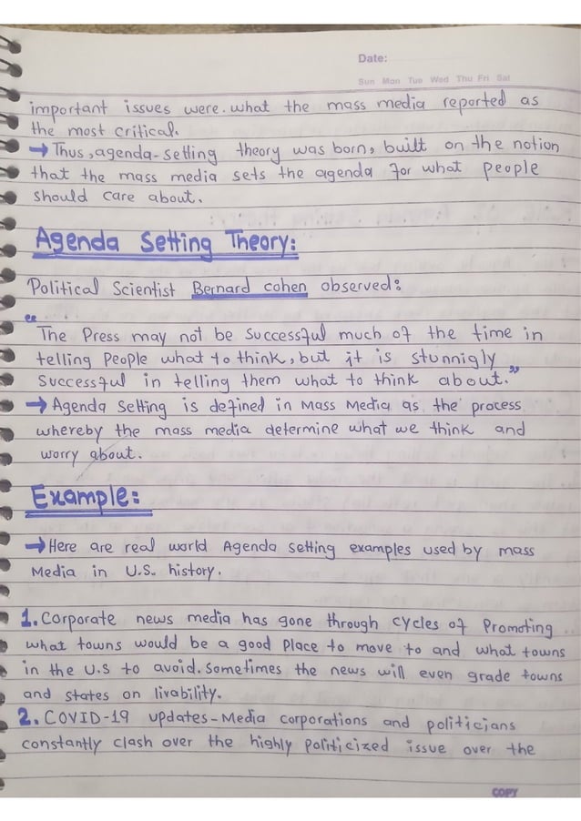 Agenda Setting Theory Pdf