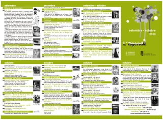 L'agenda Setembre - Octubre 2010. La Pobla de Vallbona