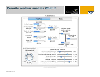 Permite realizar analisis What If




© SAP 2008 / Page 22
 
