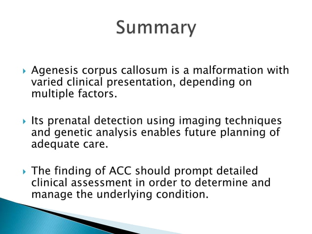 Agenesis Corpus Callosum | PPT