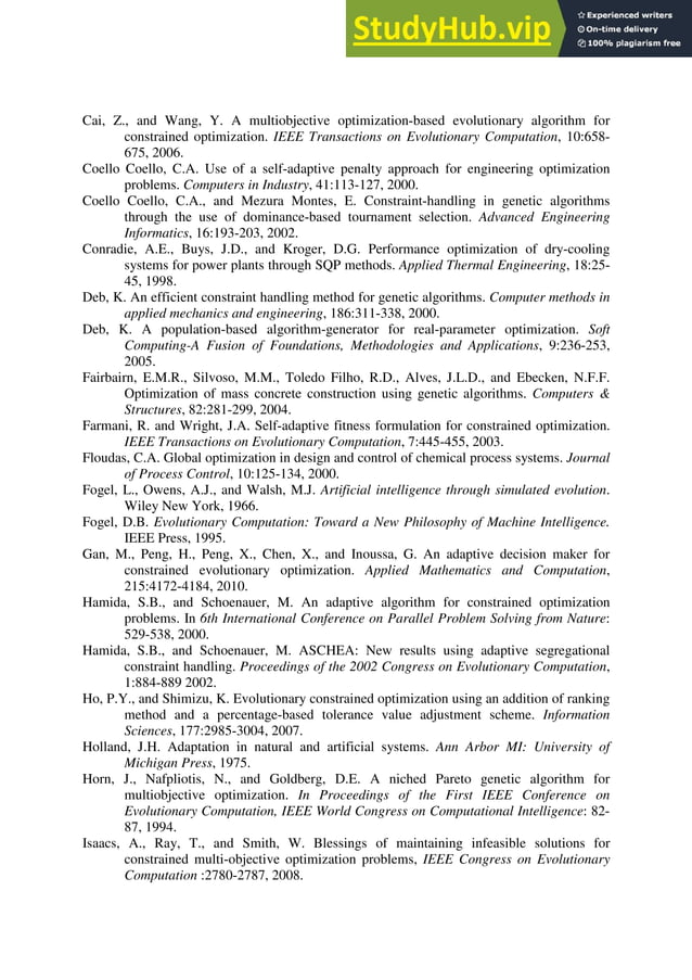 A Genetic Algorithm For Constraint Optimization Problems With Hybrid ...