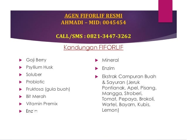 0821-3447-3262 (Tsel) Agen Fiforlif di Medan