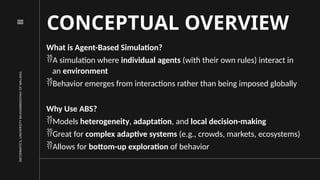 Comprehensive Introduction to Agent-Based Simulation Modeling and ...