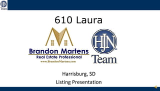610 Laura

Harrisburg, SD
Listing Presentation

 