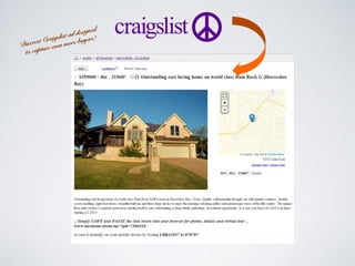 Discreet Craigslist ad designed
Discreet Craigslist ad designed
to capture even more buyers!
to capture even more buyers!
 