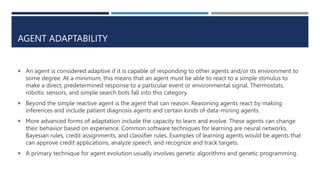 Agent Adaptability in a machine learning | PPTX