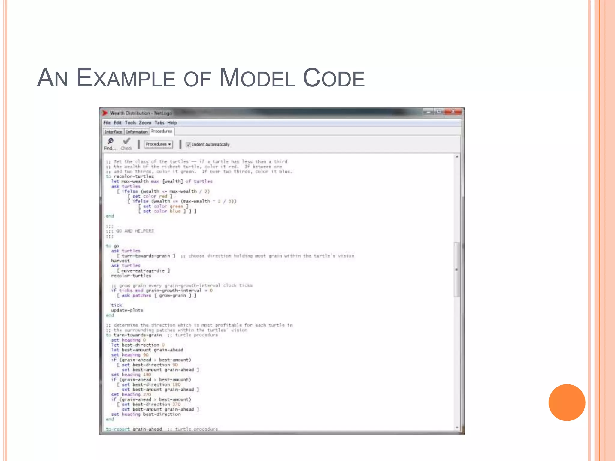 An Example of Model Code