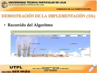 Recorrido del Algoritmo   